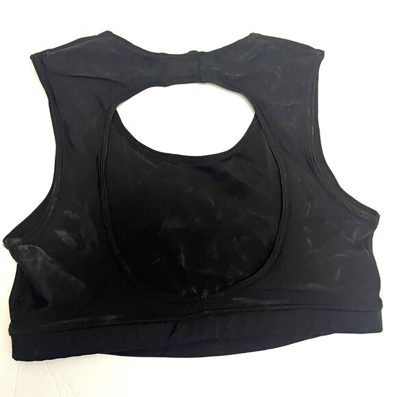 Yoga Democracy Sports Bra Yoga Workout Top Black Size Medium - Picture 2 of 3